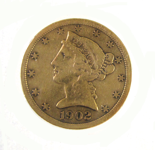 Appraisal: U S FIVE DOLLAR GOLD COIN Liberty head type -S