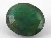 Appraisal: A loose polished emerald approx carats x mm VAT will