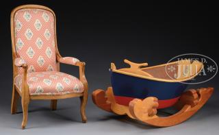 Appraisal: TWO ARTICLES OF CHILDREN'S FURNITURE th century France and Massachusetts