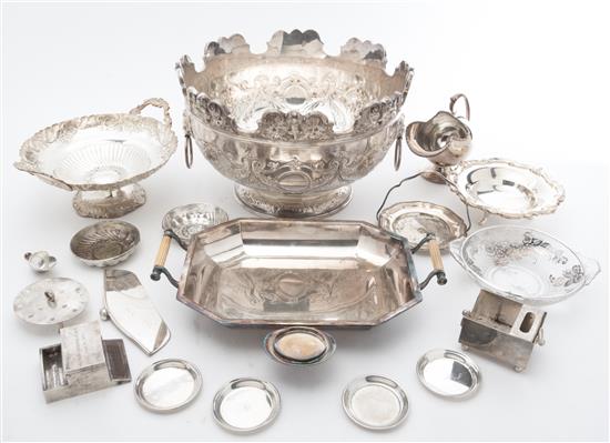 Appraisal: Sale Lot An English Silver-plate Monteith of typical form having