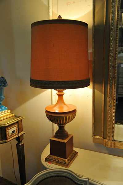 Appraisal: A PAIR OF CLASSICAL BROWN AND GOLD LAMP BASES WITH