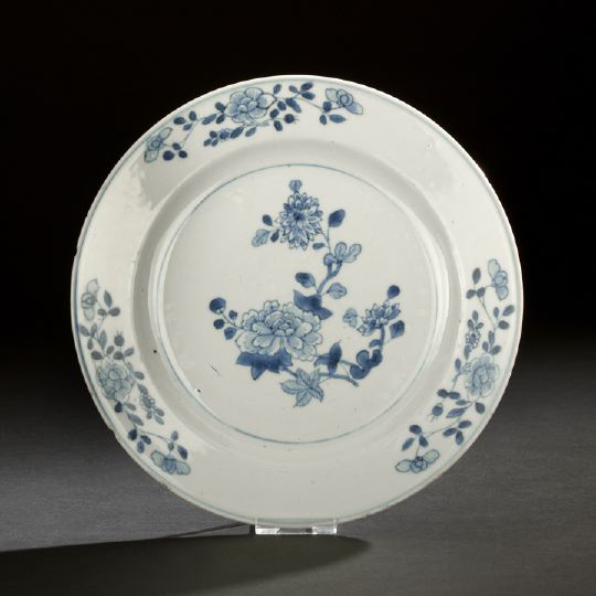 Appraisal: Chinese Export Blue and White Porcelain Luncheon Plate Qianlong Reign