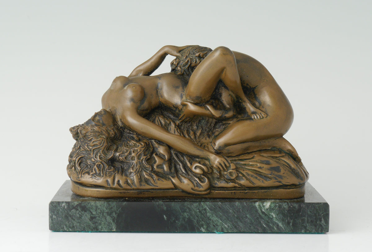 Appraisal: EROTIC BRONZE OF FEMALE LOVERS '' h x '' w