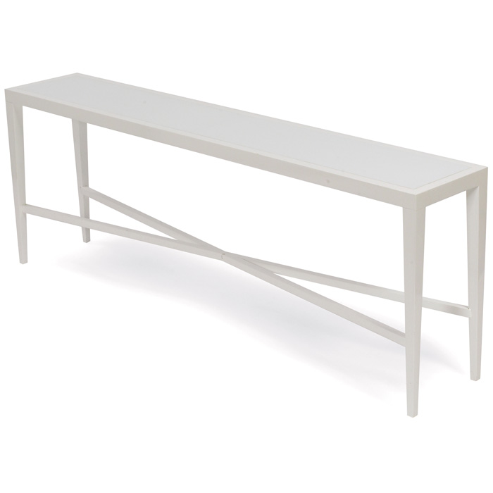 Appraisal: Tommi Parzinger console by Charak wood frame with white lacquer