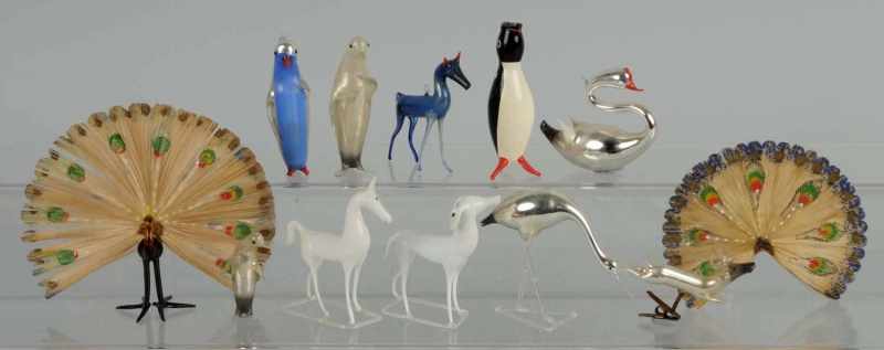 Appraisal: Lot of Free Blown Glass Christmas Ornaments Description Mostly animals