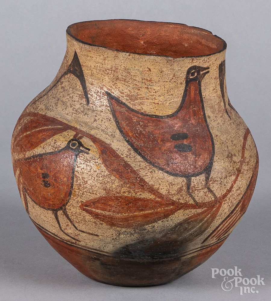 Appraisal: Zia Pueblo Indian pottery jar Zia Pueblo Indian pottery jar