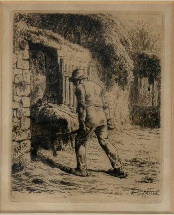 Appraisal: MILLET J F LE PAYSAN RENTRANT DU FAMIER Etching x