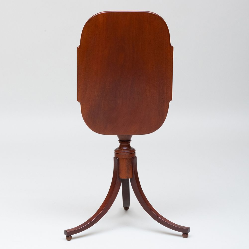 Appraisal: Federal Mahogany Tilt-Top Candle Stand x x in Condition In