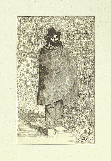 Appraisal: EDOUARD MANET Le Philosophe Etching and drypoint printed in dark