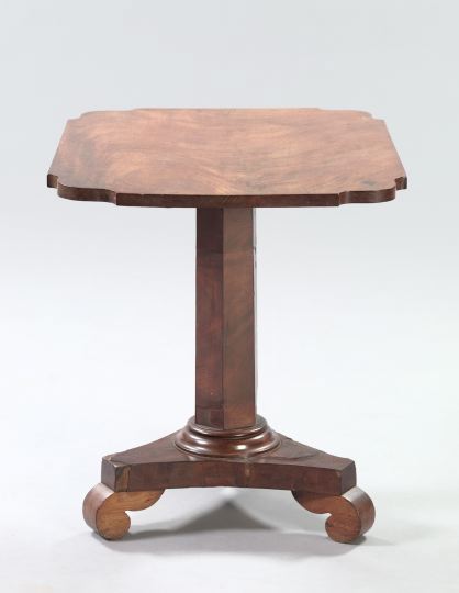 Appraisal: American Late Classical Mahogany Tilt-Top Table second quarter th century