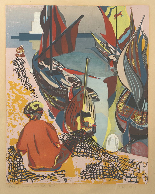 Appraisal: FRANCIS CARR b 'Ravenna Marina' silkscreen inscribed with name in