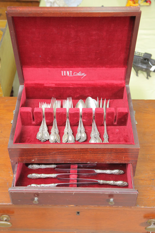 Appraisal: SET OF STERLING FLATWARE Wallace Lucerne pattern Set includes ten