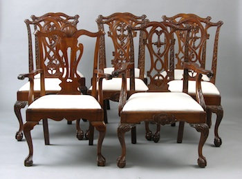 Appraisal: A Set of Late th Early th Century Chippendale Style