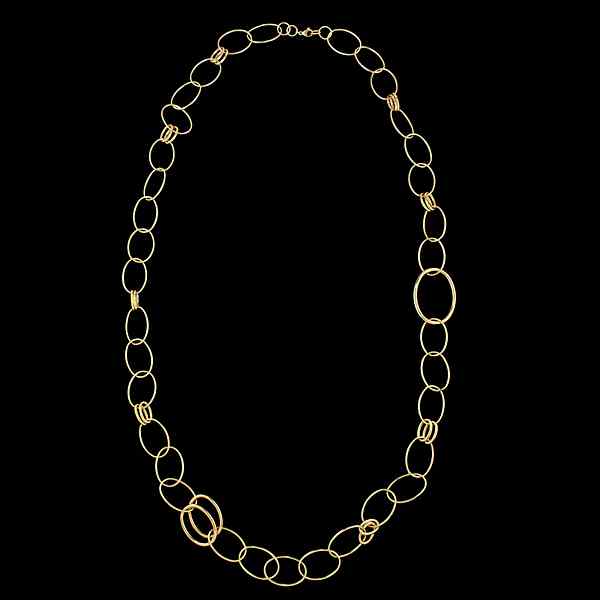 Appraisal: k Gold Open Chain Necklace k yellow gold necklace with