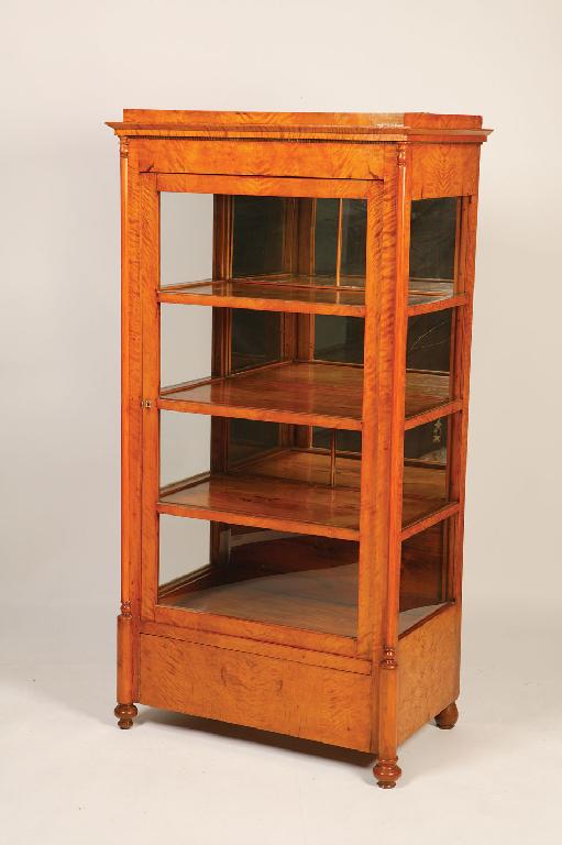 Appraisal: A BEIDERMEIR SATINWOOD DISPLAY CABINET with a rectangular top above