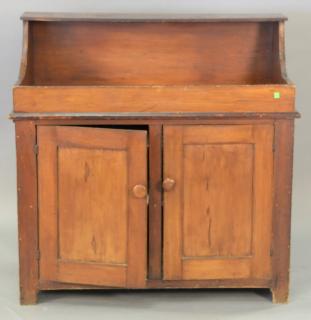 Appraisal: Pine dry sink with two doors ht in lg in