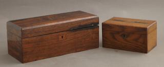 Appraisal: Two English Boxes early th c one a rosewood t