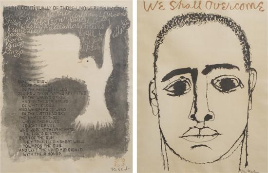 Appraisal: After Ben Shahn American - Thou Shall Not Stand Idly