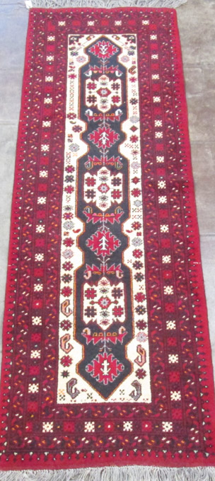 Appraisal: AFGHANI TRIBAL HALL CARPET ' x '