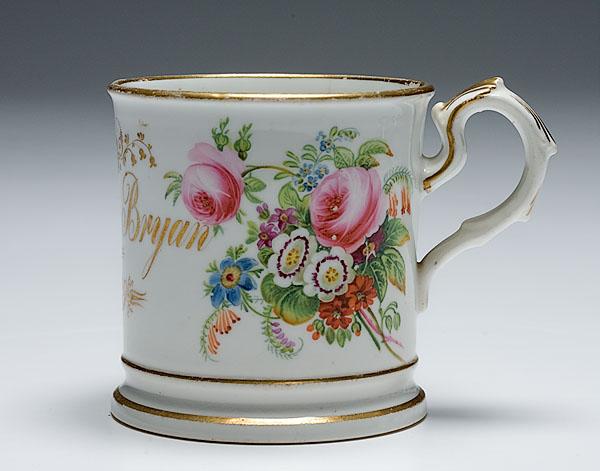 Appraisal: WILLIAM BRYAN'S SHAVING MUG an early shaving mug dated and