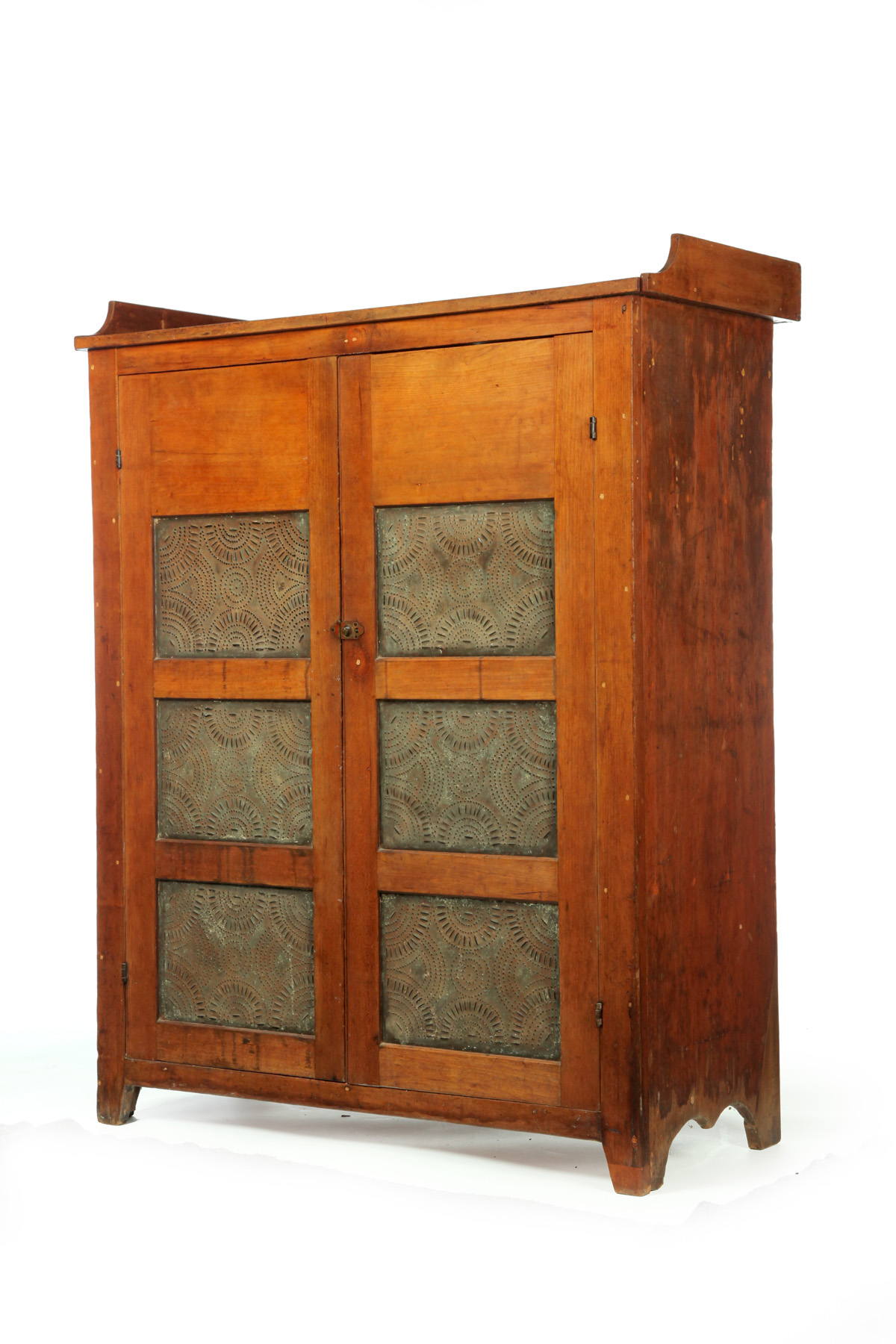 Appraisal: PIE SAFE Midwestern mid th century cherry Dovetailed gallery over