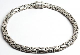 Appraisal: Heavy Sterling Silver Tubular Chain Choker The necklace marked BA