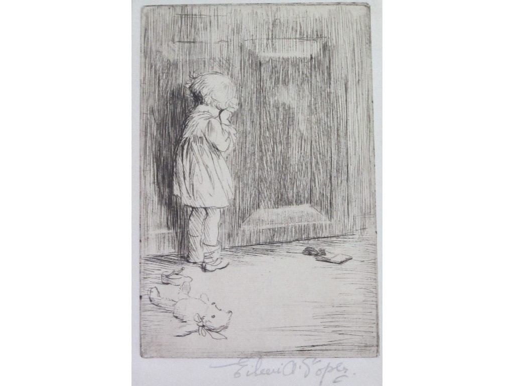 Appraisal: EILEEN A SOPER - SYMPATHY Drypoint signed x cm x