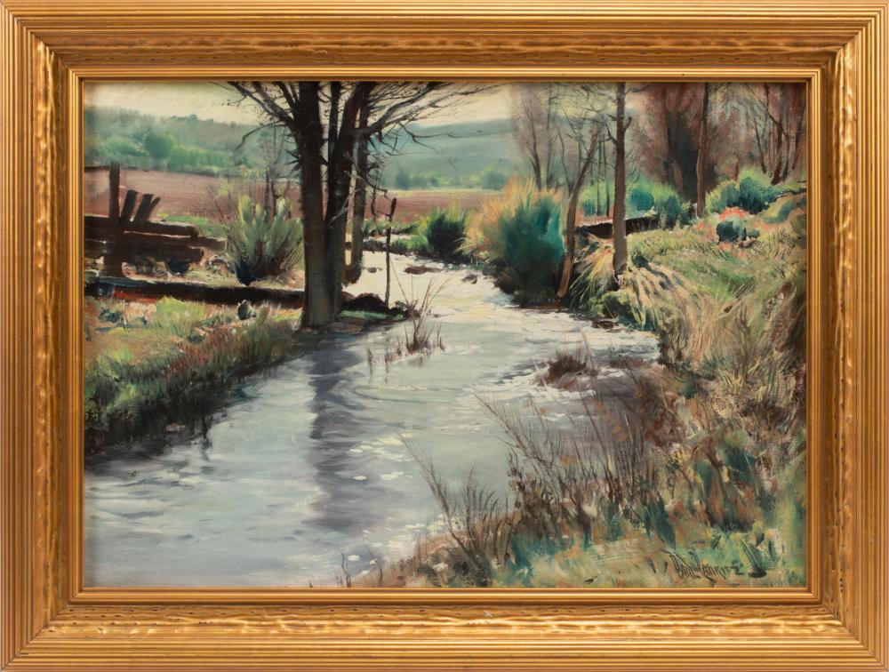 Appraisal: Paul Lauritz Norwegian American - A Rushing Stream oil on