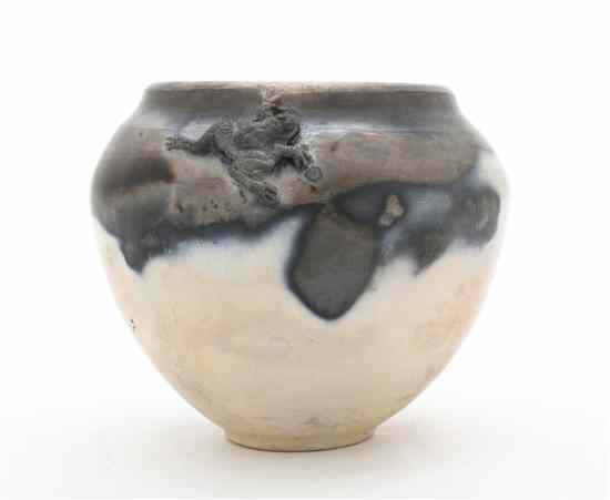 Appraisal: An American Studio Ceramic Vase Emily Henderson pit-fired with iridescent