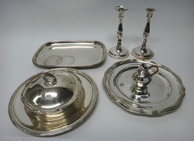 Appraisal: Plated wares comprising two similar shaped circular dishes a pair