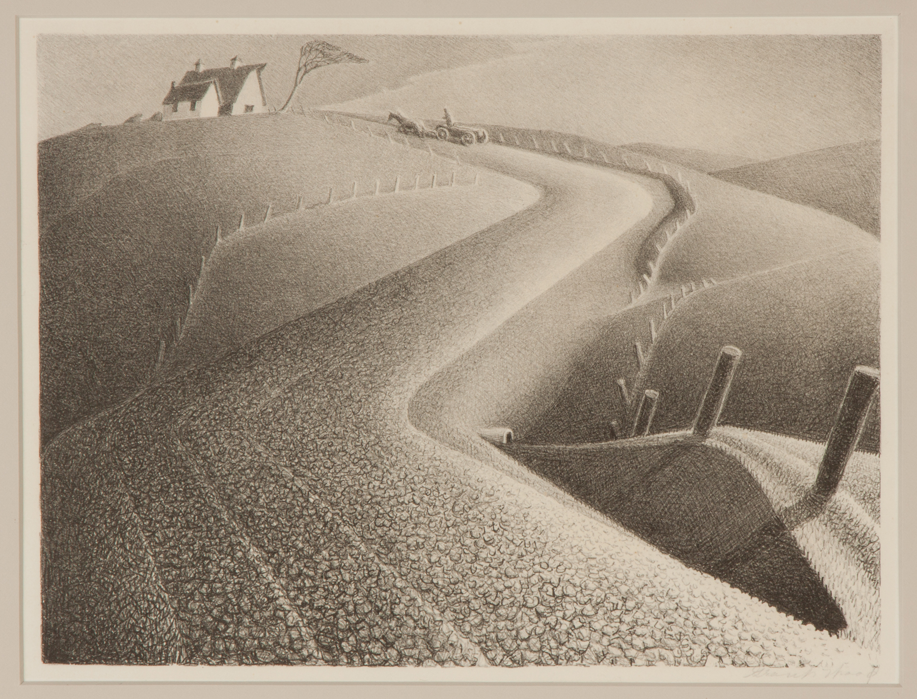 Appraisal: Grant Wood American - March Sgn lower right Grant Wood