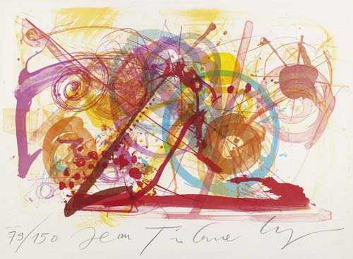 Appraisal: TINGUELY JEAN Fribourg - Bern Abstract Composition Colour lithograph Signed