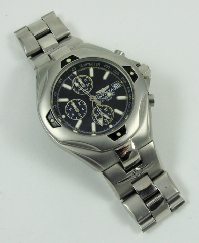 Appraisal: MAN'S INVICTA CHRONOGRAPH WRISTWATCH with multi-function quartz movement stainless steel