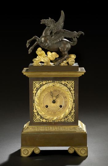 Appraisal: Good Louis-Philippe Pegasus Mantel Clock second quarter th century of