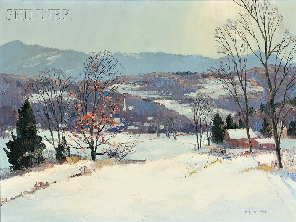 Appraisal: Charles Gordon Harris American - Stowe Vermont from the Road