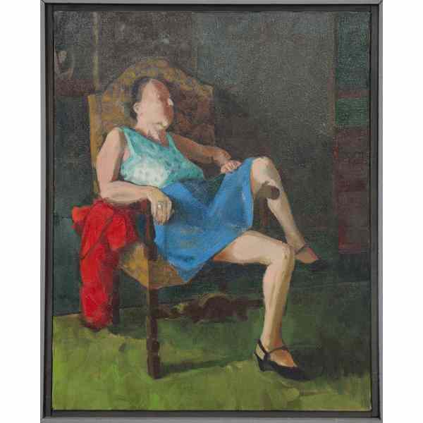 Appraisal: Expressionist Portrait by Cincinnati Artist Louis Endres Louis John Endres