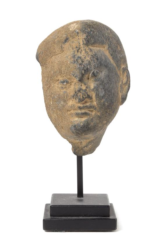 Appraisal: Sale Lot A Gandharan Greystone Head of a Male having