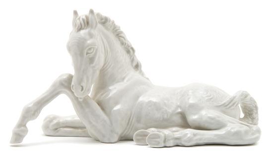 Appraisal: A Meissen Blanc de Chine Figure of a Horse modeled