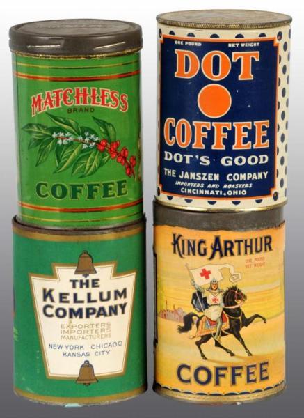 Appraisal: Lot of -Pound Coffee Tins Description Includes one for King