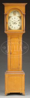 Appraisal: FEDERAL GRAIN PAINTED AND DECORATED TALL CASE CLOCK FEDERAL GRAIN