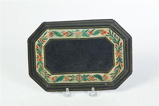 Appraisal: TOLE TRAY American nd quarter- th century Small octagonal tray