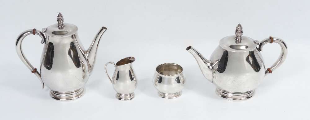 Appraisal: PIECE ROYAL DANISH STERLING TEA SET pieces in the Royal