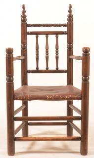 Appraisal: Mixed Wood th Century Armchair Mixed Wood th Century Armchair