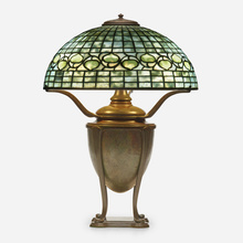 Appraisal: Tiffany Studios VINE BORDER TABLE LAMP USA c leaded glass