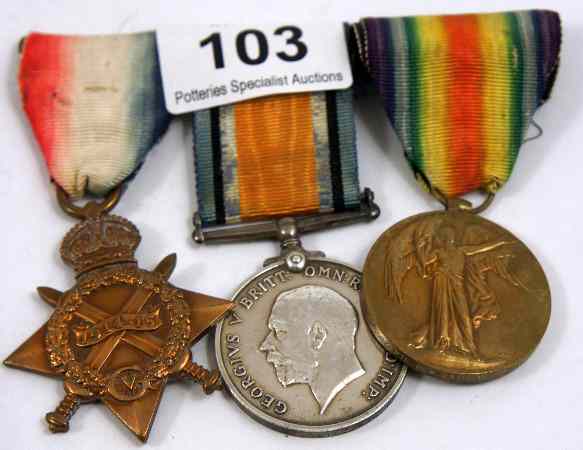 Appraisal: First World War Medal Group - PTE Cathcart Dorset Regiment