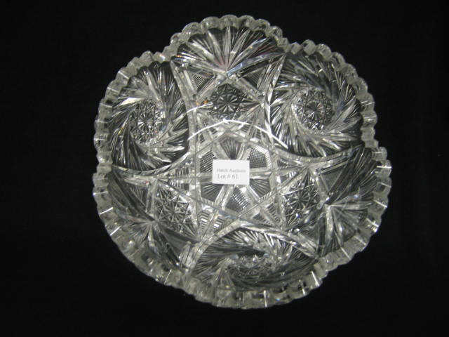 Appraisal: Brilliant Period Cut Glass Bowl pinwheel decor