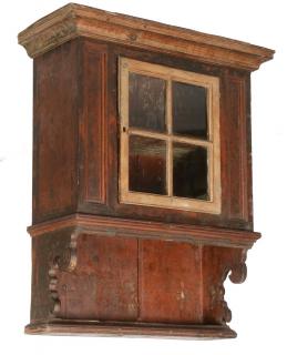 Appraisal: UNIQUE PENNSYLVANIA HANGING CUPBOARD th c Berks County Pennsylvania Softwood