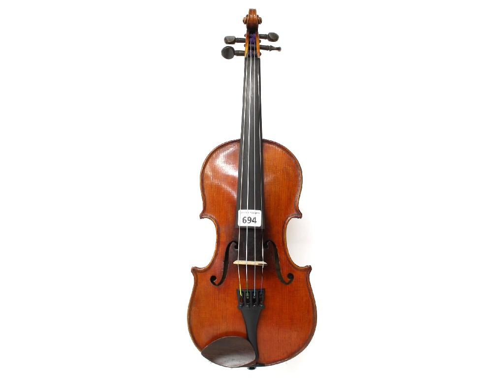 Appraisal: Half size German violin circa cm