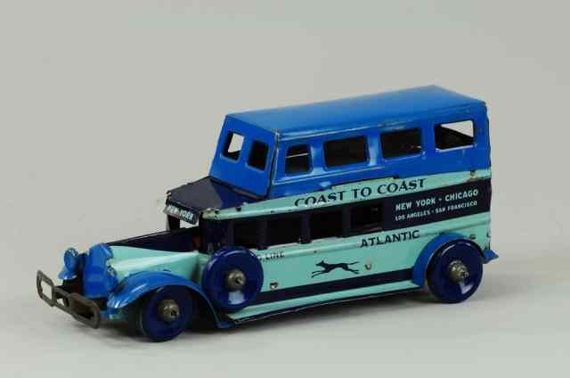 Appraisal: MARX ''COAST TO COAST'' BUS Lithographed tin example done in