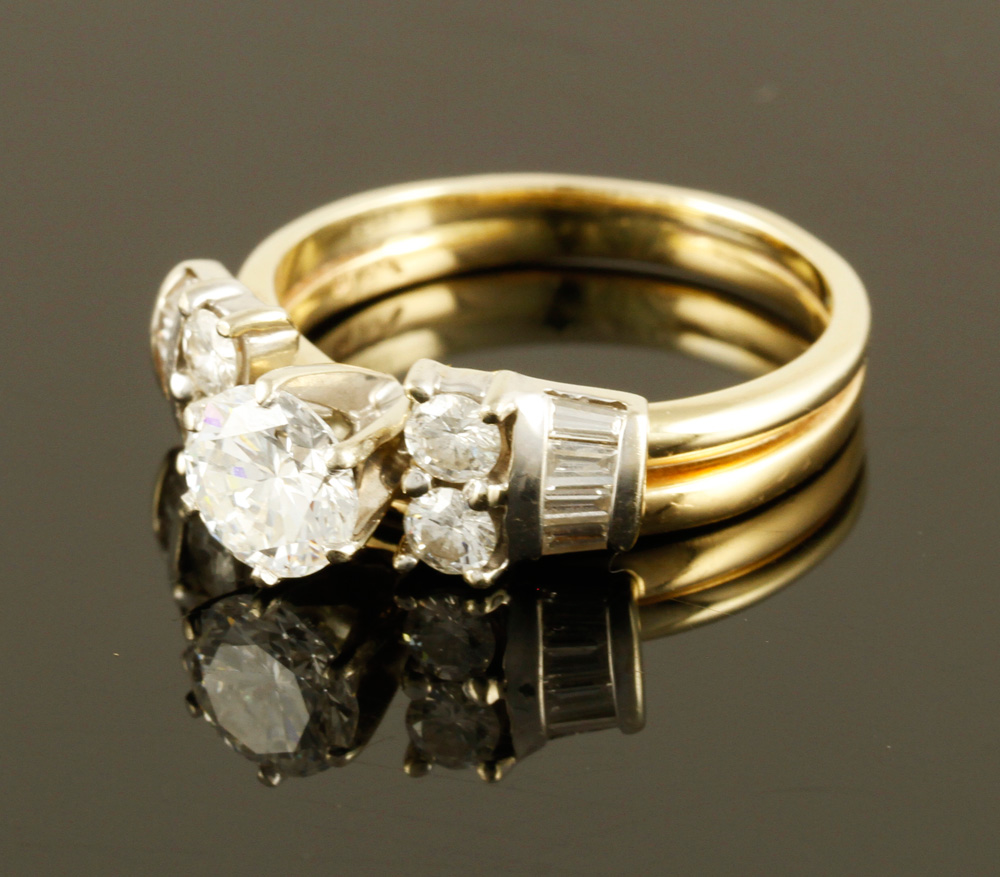 Appraisal: - K Gold and Diamond Ring K yellow gold and